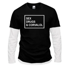 Комбинированный лонгслив Sex drugs & corvalol