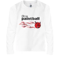 Детский лонгслив Devil paintball