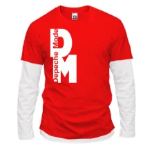 Комбинированный лонгслив Depeche Mode white