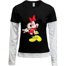 Комбинированный лонгслив Minie Mouse теннис 2
