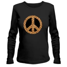 Женский лонгслив peace (леопард)