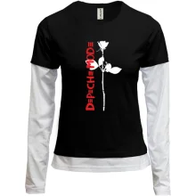 Комбинированный лонгслив Depeche Mode white Rose