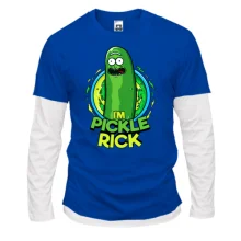 Чоловічий лонгслів Комбі pickle Rick