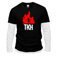 Комбинированный лонгслив Тонкая Красная Нить
