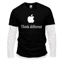 Комбинированный лонгслив Think different