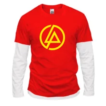 Комбинированный лонгслив Linkin Park (круглый логотип)