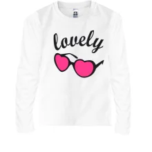 Детский лонгслив с розовыми очками Lovely