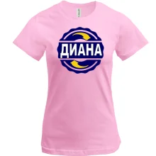 Футболка с именем Диана в круге