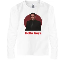 Детский лонгслив с Кроули - hallo boys