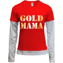 Комбинированный лонгслив Gold мама 2