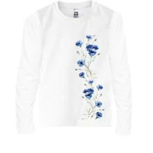 Дитячий лонгслів з волошками