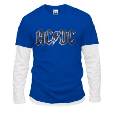 Комбинированный лонгслив AC/DC blue