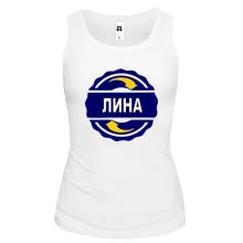 Майка с именем Лина в круге