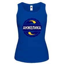 Майка с именем Анжелика в круге