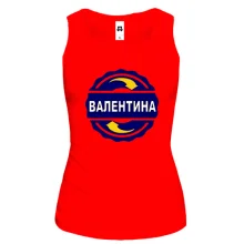 Женская майка с именем Валентина в круге