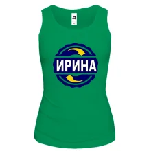 Женская майка с именем Ирина в круге