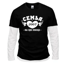 Комбинированный лонгслив Семья с 2007
