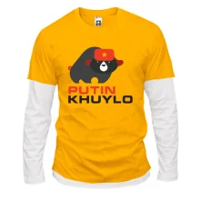 Комбинированный лонгслив Putin - kh*lo (со свиньей)