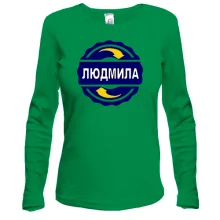 Лонгслив с именем Людмила в круге