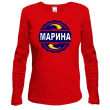 Лонгслив с именем Марина в круге