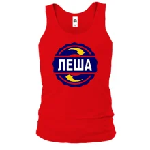 Майка с именем Леша в круге