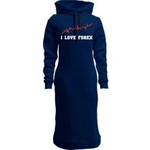 Худи платье с надписью "I love forex"