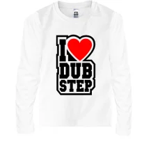 Дитячий лонгслів I love dub step