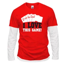 Комбинированный лонгслив I love tnis game