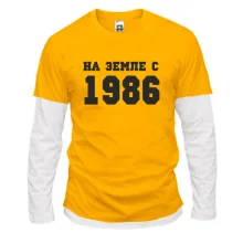 Комбинированный лонгслив На земле с 1986
