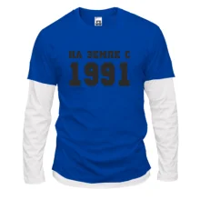 Комбинированный лонгслив На земле с 1991