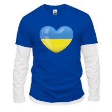Комбинированный лонгслив Люблю Украину