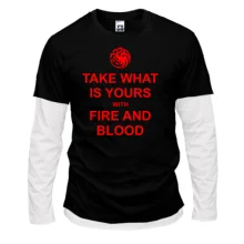 Комбінований лонгслів Take what is yours with Fire and Bllod