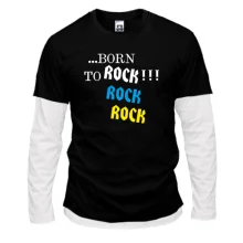 Комбінований лонгслів ...born to ROCK