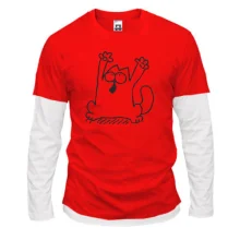 Комбинированный лонгслив Simon's cat 2