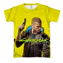 3D футболка Cyberpunk 2077 с главным героем