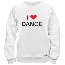 Світшот I Love Dance з червоним серцем