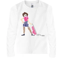 Детский лонгслив I want to break free