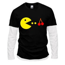 Комбинированный лонгслив Pacman с вишней