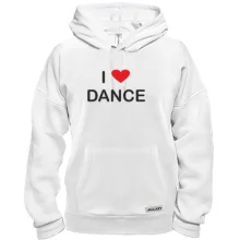 Толстовка I Love Dance з червоним серцем