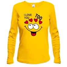 Женский лонгслив Парная Love You Too