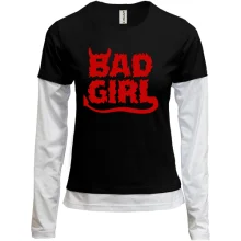 Комбинированный лонгслив Bad girl