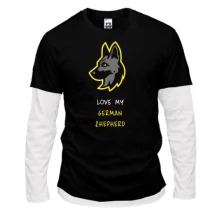 Комбинированный лонгслив Love My German Shepherd