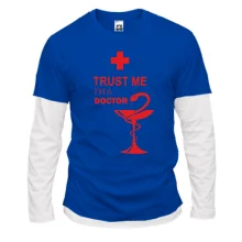 Комбинированный лонгслив Trust me, i am a doctor