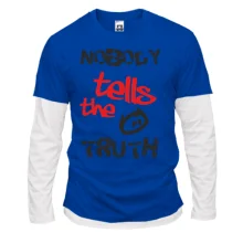 Комбинированный лонгслив Nobody tells the truth