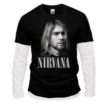 Комбинированный лонгслив Курт Кобейн (Nirvana)