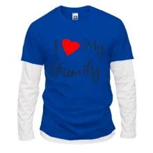 Комбинированный лонгслив I Love My Family