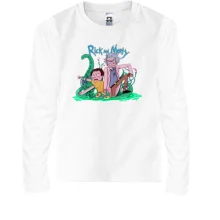 Детский лонгслив Rick and Morty с щупальцами