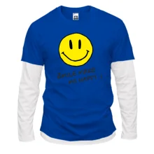 Комбинированный лонгслив Smile Make me happy