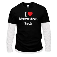 Комбінований лонгслів I love ROCK