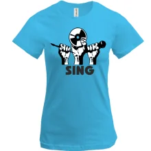 Жіноча футболка з написом "Sing"